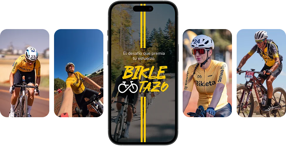 ciclistas en el desafío de bikleta
