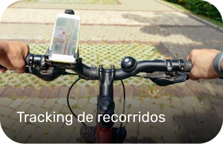 bici con celular marcandotelos el recorrido